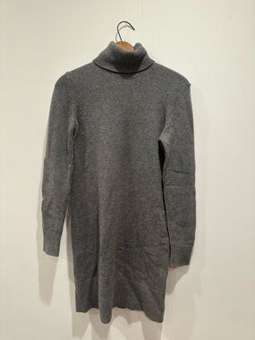 Michael Kors Collection Turtleneck Sweater Dress Grey XS